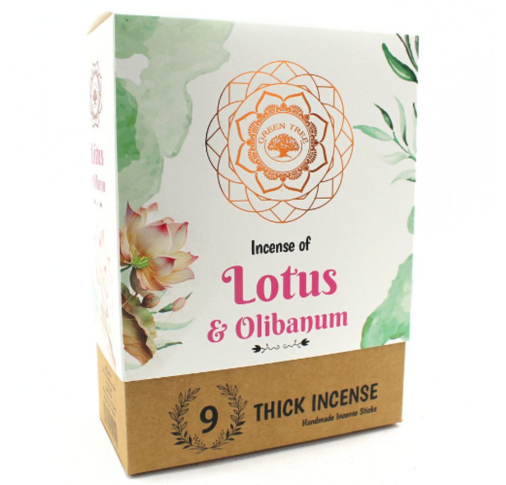Green Tree Räucherstäbchen Green Tree Lotus & Olibanum Botanical Incense, 9 dicke Stäbchen Green Tree Räucherstäbchen Green Tree Lotus & Olibanum Botanical Incense, 9 dicke Stäbchen von Green Tree