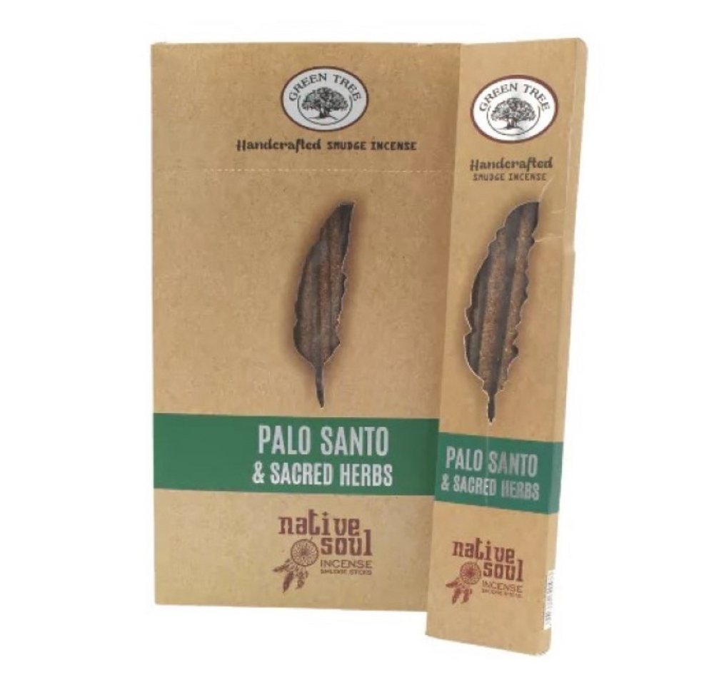 Green Tree Räucherstäbchen Green Tree Native Soul Smudge Incense "Palo Santo & Sacred Herbs" 15gr Green Tree Räucherstäbchen Green Tree Native Soul Smudge Incense "Palo Santo & Sacred Herbs" 15gr von Green Tree