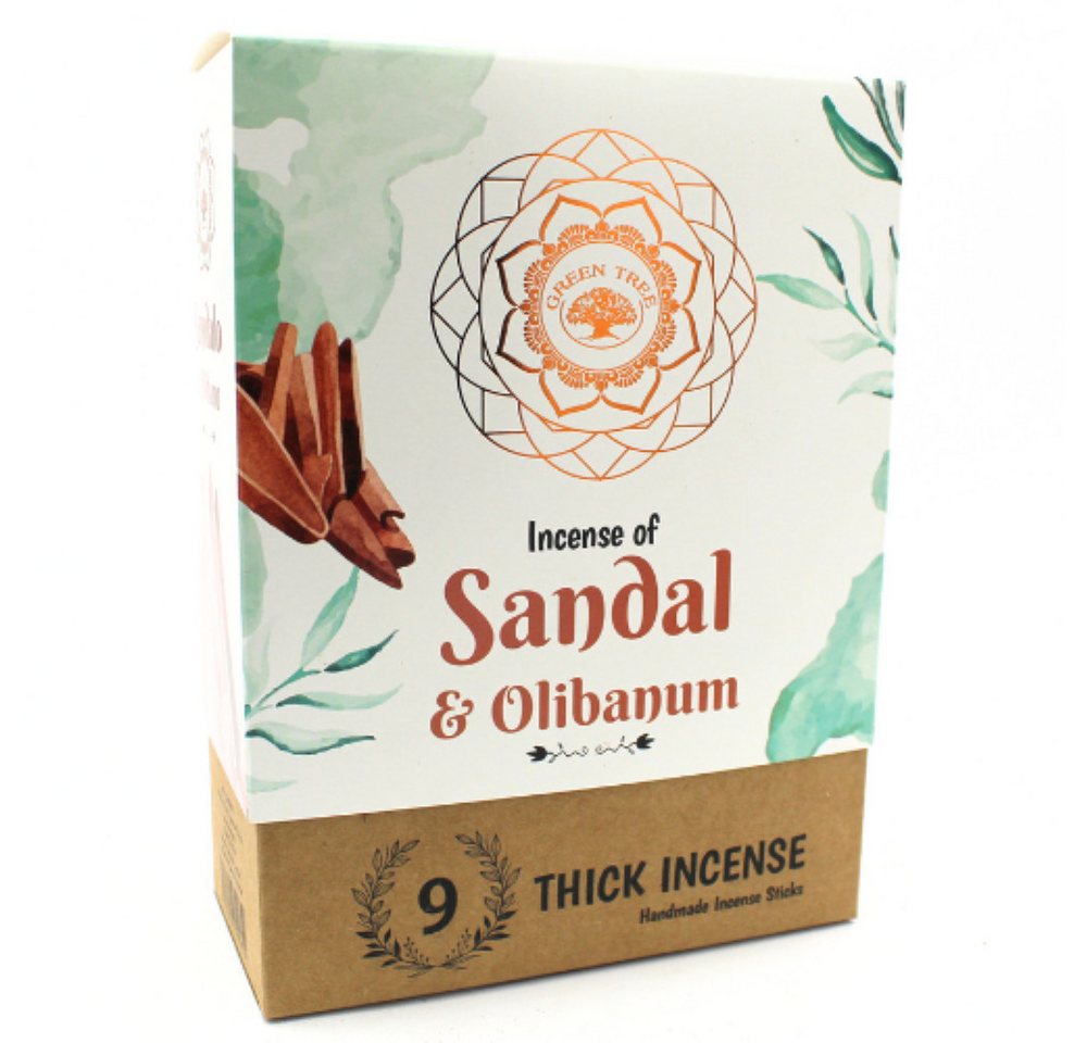 Green Tree Räucherstäbchen Green Tree Sandal & Olibanum Botanical Incense, 9 dicke Stäbchen Green Tree Räucherstäbchen Green Tree Sandal & Olibanum Botanical Incense, 9 dicke Stäbchen von Green Tree