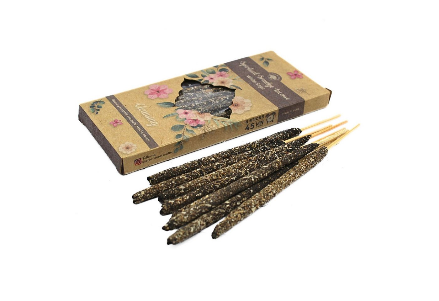 Green Tree Räucherstäbchen Green Tree Spiritual Smudge Incense "Cleansing White Sage", 8 dicke St Green Tree Räucherstäbchen Green Tree Spiritual Smudge Incense "Cleansing White Sage", 8 dicke St von Green Tree