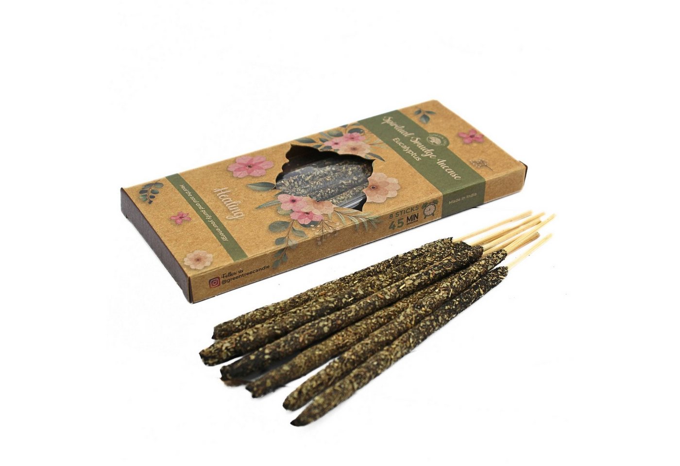 Green Tree Räucherstäbchen Green Tree Spiritual Smudge Incense "Eucalyptus of Healing", 8 dicke S Green Tree Räucherstäbchen Green Tree Spiritual Smudge Incense "Eucalyptus of Healing", 8 dicke S von Green Tree