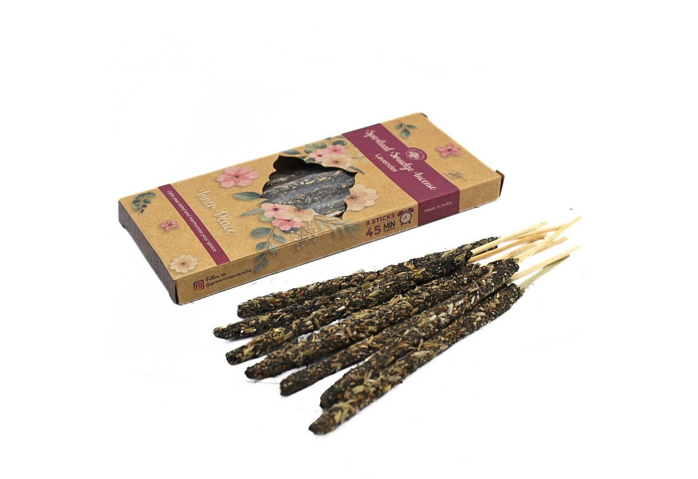 Green Tree Räucherstäbchen Green Tree Spiritual Smudge Incense "Lavender of inner Peace", 8 Stäbc Green Tree Räucherstäbchen Green Tree Spiritual Smudge Incense "Lavender of inner Peace", 8 Stäbc von Green Tree