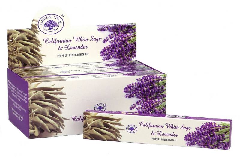 Green Tree Räucherstäbchen Green Tree Incense "Californian White Sage & Lavender" 15gr. von Green Tree