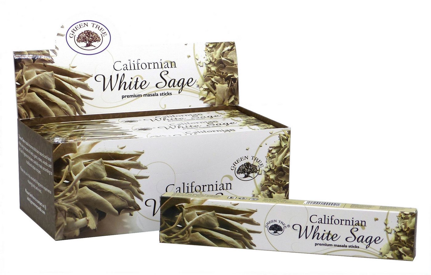 Green Tree Räucherstäbchen Green Tree Incense "White Sage" 15gr. Green Tree Räucherstäbchen Green Tree Incense "White Sage" 15gr. von Green Tree