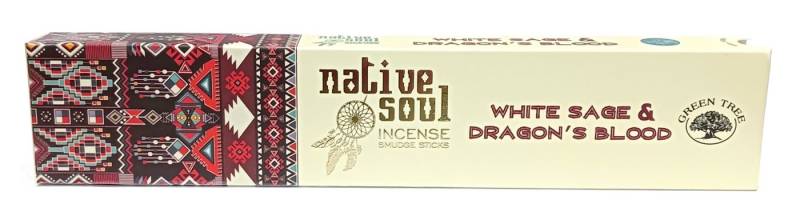 Green Tree Räucherstäbchen Green Tree Native Soul Incense "White Sage & Dragons Blood" 15gr. von Green Tree