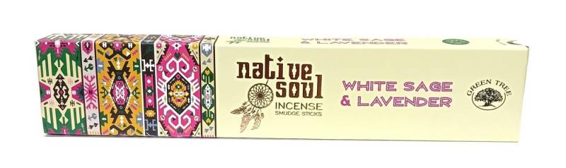Green Tree Räucherstäbchen Green Tree Native Soul Incense "White Sage & Lavender" 15gr. von Green Tree