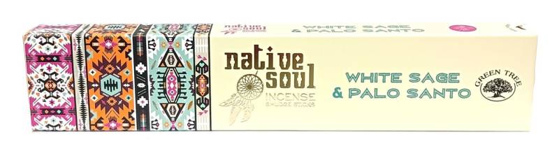 Green Tree Räucherstäbchen Green Tree Native Soul Incense "White Sage & Palo Santo" 15gr. von Green Tree