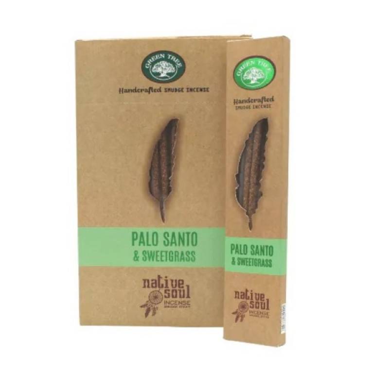Green Tree Räucherstäbchen Green Tree Native Soul Smudge Incense "Palo Santo & Sweet Grass" 15gr. von Green Tree
