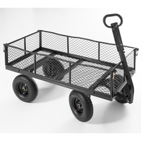 GreenYard® Gartenwagen/ Handwagen Bollerwagen/Tragkraft 500kg /Transportwagen /Gerätewagen aus Stahl von Green Yard