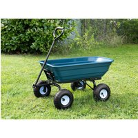 GreenYard® Gartenwagen mit Kippfunktion, Volumen 65l,Tragkraft 200kg, Handwagen Bollerwagen von Green Yard