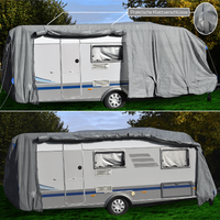 GreenYard® Wohnwagen Abdeckplane mit Reflektoren Größe XXL | 730 x 250 x 220 cm von GreenYard