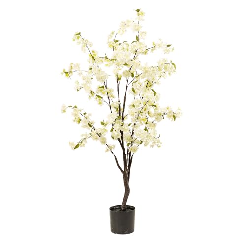 Green boutiQ - Kunstpflanze - Prunus - Kirschblüte - Weiß - Pflegeleicht - Hochwertige Qualität - 135 cm Green boutiQ - Kunstpflanze - Prunus - Kirschblüte - Weiß - Pflegeleicht - Hochwertige Qualität - 135 cm von Green boutiQ