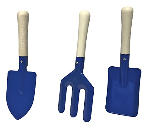 Green>it® Junior Gartengeräte-Set 3 Teile - blau von Green>it