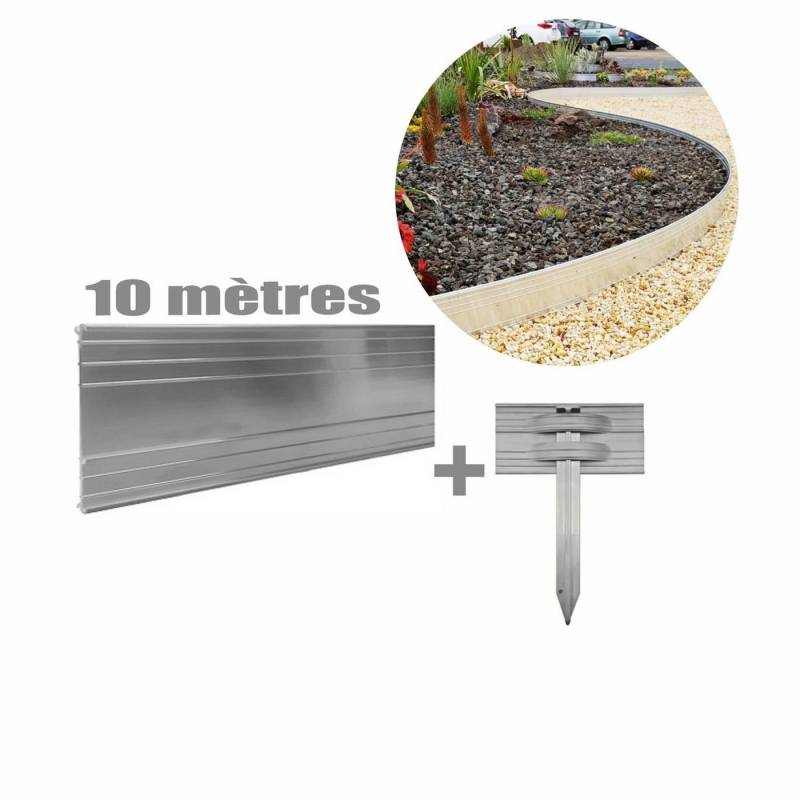 Green-split Rasenkante Set Ultra Starke Alu Rasenkanten 14cm x 200cm von Green-split