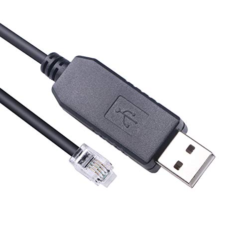 USB Teleskop-Upgrade Konsole Serielles Kabel für Ioptron Equatorial IEQ30 Pro CubePro Cube-II SkyGuider Pro emc60 AZ Mount Pro ZEQ25 SmartEQ Pro FTDI Chipsatz (3 m, USB auf RJ9) von Green-utech