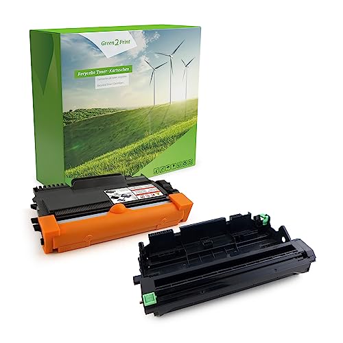 Green2Print 1x Toner, 1x Trommel Toner-Trommel-Set 1x 2600, 1x 12000 Seiten ersetzt Brother DR-2200, TN-2220 passend für Brother DCP7060D, DCP7065DN, DCP7070DW, FAX2840, FAX2845, FAX2940, HL2240D von Green2Print