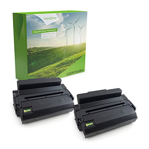 Green2Print Toner Doppelpack, 2 Kartuschen 2X 5000 Seiten ersetzt D203L, HP-Samsung SU897A, Samsung MLT-D203L, MLT-D203L/ELS, 203L passend für Samsung ProXpress M3320ND, M3370FD, M3820D, M3820DW, von Green2Print