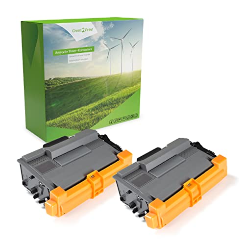 Green2Print Toner Doppelpack, 2 Kartuschen 2X 8000 Seiten ersetzt Brother TN-3480 passend für Brother DCP-L5500D, DCP-L5500DN, DCP-L6600DW, HL-L5000D, HL-L5100DNTT, HL-L5100DN, HL-L5100DTN, HL-L5 von Green2Print