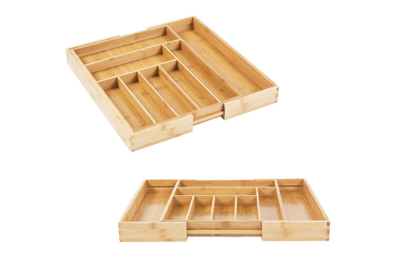 GreenBlue Besteckeinsatz GB379 (2 St), Ausziehbarer Bambus-Besteckeinsatz von GreenBlue