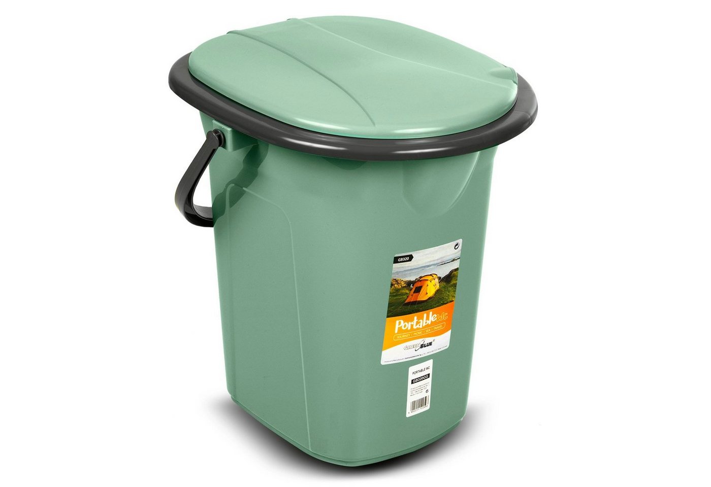 GreenBlue Campingtoilette GB320, mit Tragegriff / Toilettenpapierhalter und Auskipp-Hilfe von GreenBlue