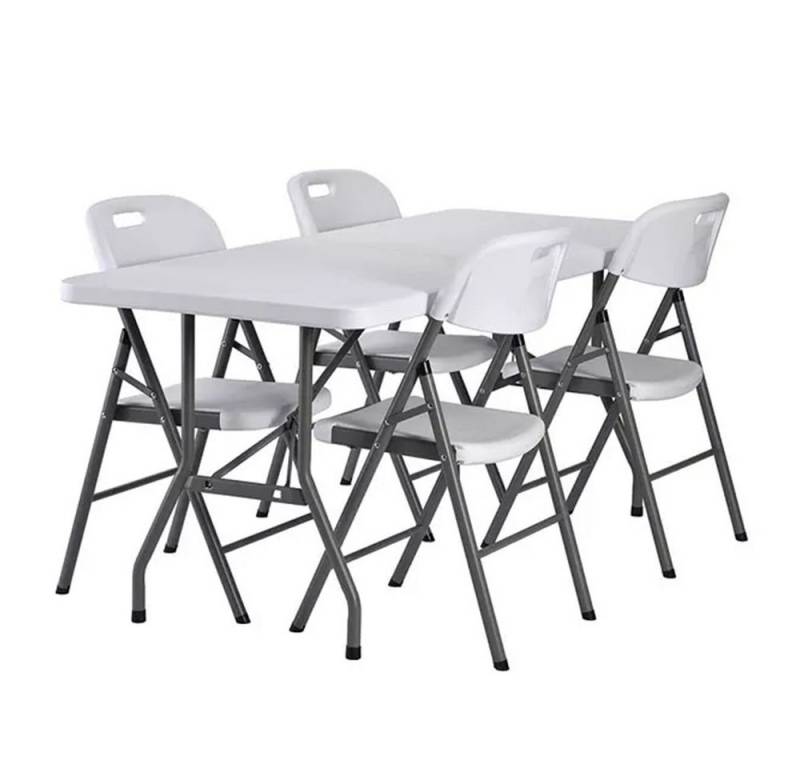GreenBlue Gartenlounge-Set GB370 + GB375, Gartenmöbel-Set Klapptisch + 4 Stühle von GreenBlue