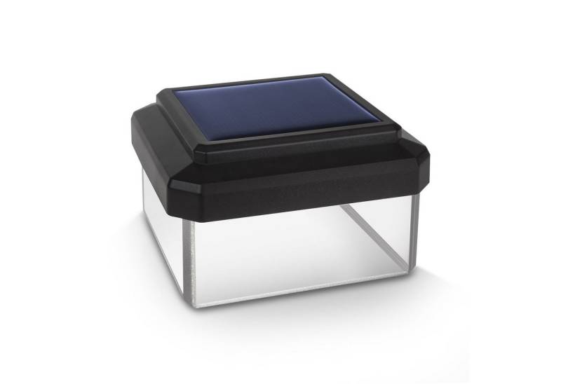 GreenBlue LED Gartenleuchte Solarmastleuchte für Zaun Outdoor geeignet, LED fest integriert, Warmweiß, solarbetriebene LED Gartenlampe für Garten und Zaun wetterfest von GreenBlue