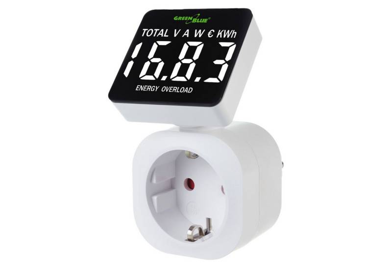 GreenBlue Stromverbrauchszähler GB620, Wattmeter Stromverbrauchsmesser 3680W von GreenBlue
