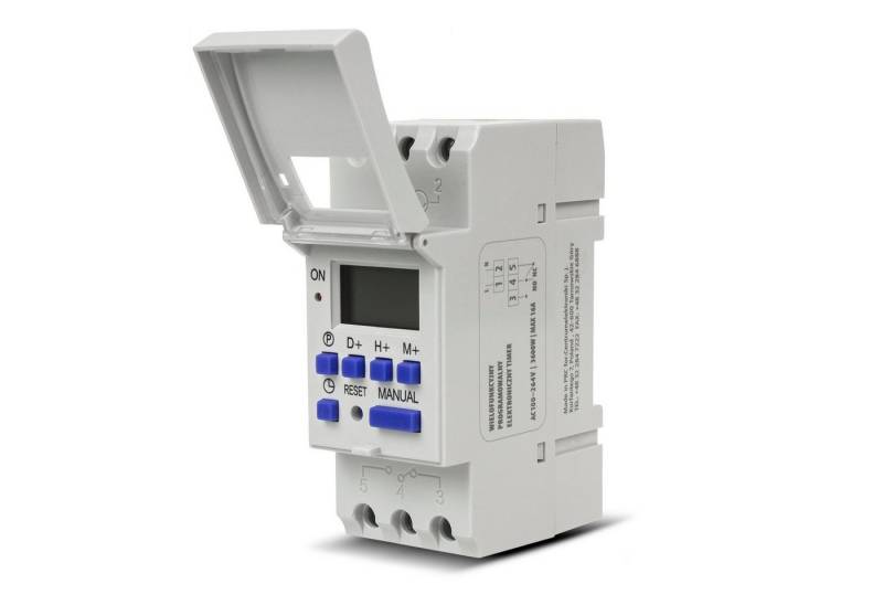GreenBlue Zeitschaltuhr GB104, Din-Schiene LCD Timer Programmer von GreenBlue