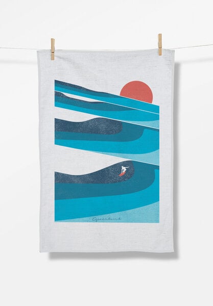 GREENBOMB Nature Perfect Waves Tea Towel - Geschirrtuch von GreenBomb