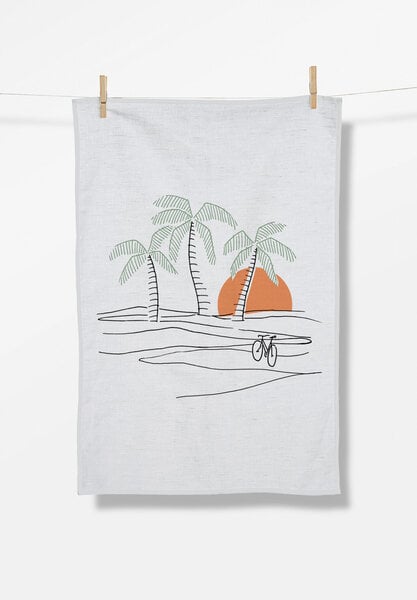 GREENBOMB Nature Sunset Palms Tea Towel - Geschirrtuch von GreenBomb