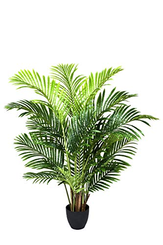 GreenBrokers Künstliche Areca-Phönix-Palme, fühlt Sich echt an, 115 cm, lebensechtes Design, hochwertige Materialien, UV-geschützt, Topf im Lieferumfang enthalten, Innen- und Außendekoration von GreenBrokers