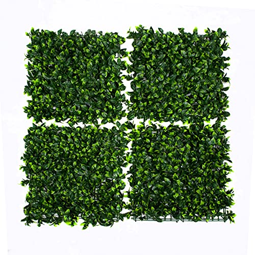 GreenBrokers Künstliche Wandhecke mit hellen/dunklen Blättern, UV-stabil, vertikaler Garten, 50 cm, Grün, 4 Stück von GreenBrokers