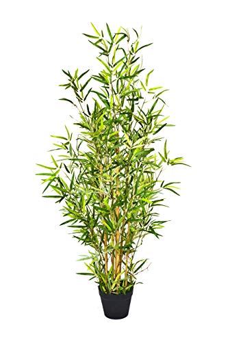 GreenBrokers Künstlicher Bambusbaum im Topf, 130 cm von GreenBrokers