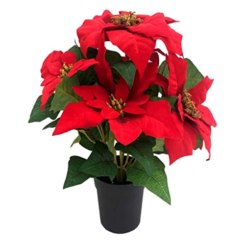 GreenBrokers Künstlicher Weihnachtsstern im Topf, 36 cm, Rot GreenBrokers Künstlicher Weihnachtsstern im Topf, 36 cm, Rot von GreenBrokers