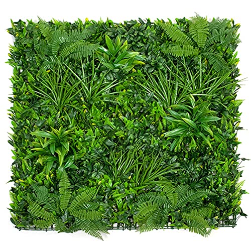 GreenBrokers Künstliche Premium-Wandhecke mit gemischtem Laub, 1 m x 1 m, UV-stabil, vertikaler Garten von GreenBrokers