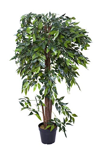 GreenBrokers Hochwertiger künstlicher Ficus-Feigenbaum, 140 cm, grün, 140 cm von GreenBrokers