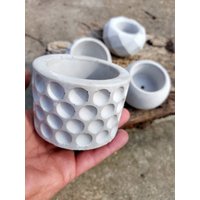 Beton Topf Kakteen & Sukkulenten Zement Übertopf Naturfarbe Geometrisch Zylindrisch Design Garten Home Decor Geschenk von GreenBuddyNursery