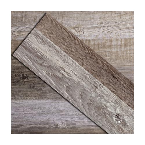 GreenFullHouse Vinyl Bodenbelag selbstklebende Bodenplanken mit Holz-Effekt abziehen und kleben 15.24cm x15.24cm 2.0mm 1 Stück leicht zu reinigen für Küche Wohnzimmer Schlafzimmer (Eiche Block) von GreenFullHouse