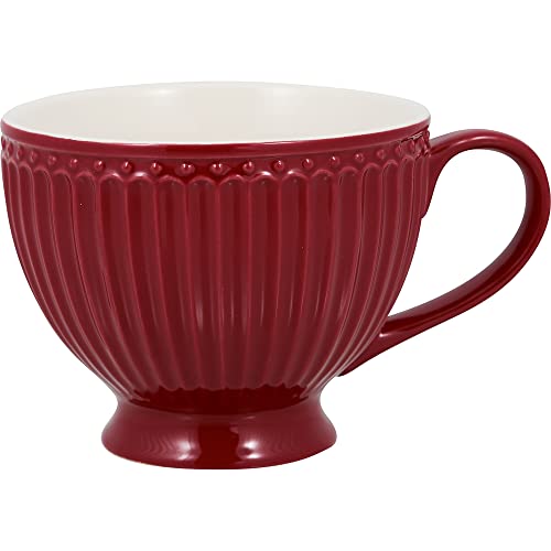 GreenGate Alice Teetasse mit Henkel Porzellan rot L 0,4 Ø 11,5 cm von GreenGate