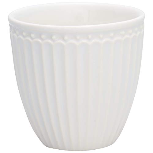 Greengate - Becher, Tasse, Kaffeetasse, Mini Latte Cup - Alice - Porzellan - white - 125 ml von GreenGate