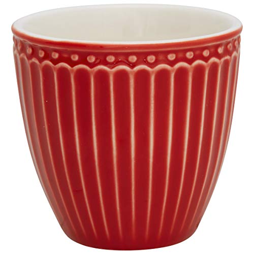 GreenGate - Becher, Tasse, Kaffeetasse, Mini Latte Cup - Alice - Porzellan - red - 125 ml von GreenGate