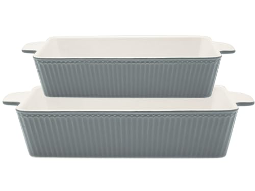 GreenGate Dishes Alice Stone Grey Rectangular Set of 2 von GreenGate