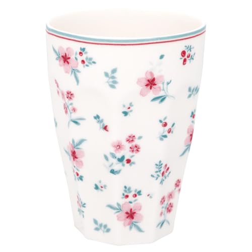 GreenGate French Latte cup Sila white Blumen Dekor Porzellan 400 ml von GreenGate