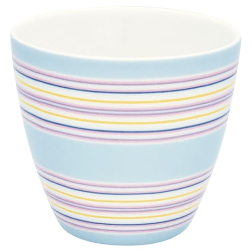 GreenGate Latte cup Nera pale blue Kaffeebecher Porzellan Streifen 350 ml von GreenGate
