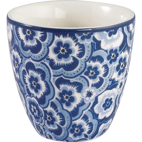 GreenGate Mini Latte Cup Selma Blau mit Blumen Espresso Tasse 130 ml von GreenGate