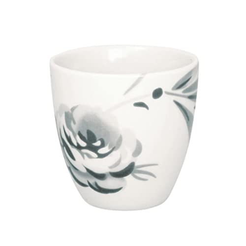 GreenGate - Mini Latte Cup, Kaffeebecher, Becher - Aslaug - Keramik - Farbe: white/weiß - (ØxH) 7 x 6,5 cm von GreenGate