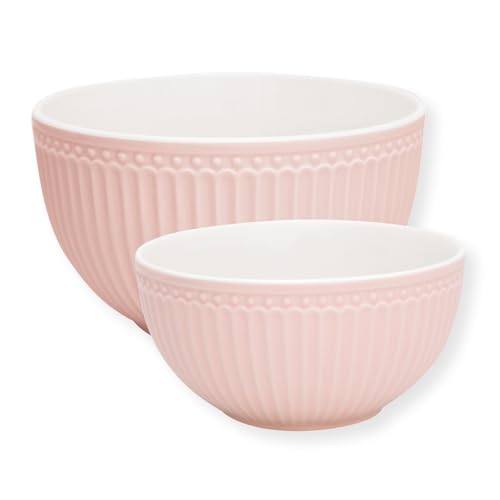 GreenGate - Schüssel-Set - Alice - Keramik - Pale Pink - 2er Set von GreenGate