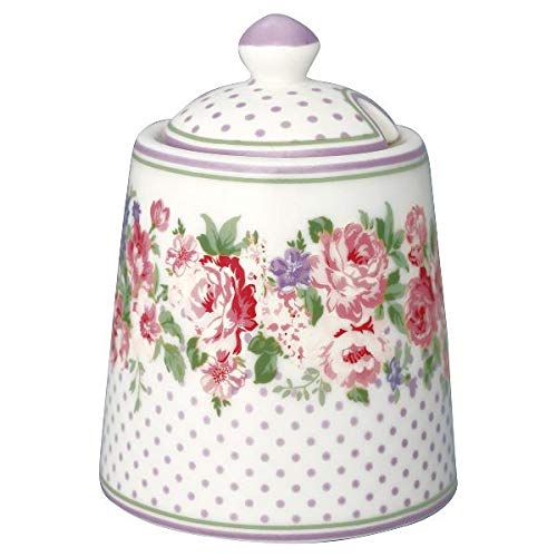 GreenGate- Sugar Pot/Zuckertopf mit Deckel- Rose White von GreenGate