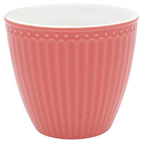 Greengate - Tasse, Becher, Kaffeetasse, Latte cup - ALICE - coral/rot - Porzellan - 300 ml von GreenGate