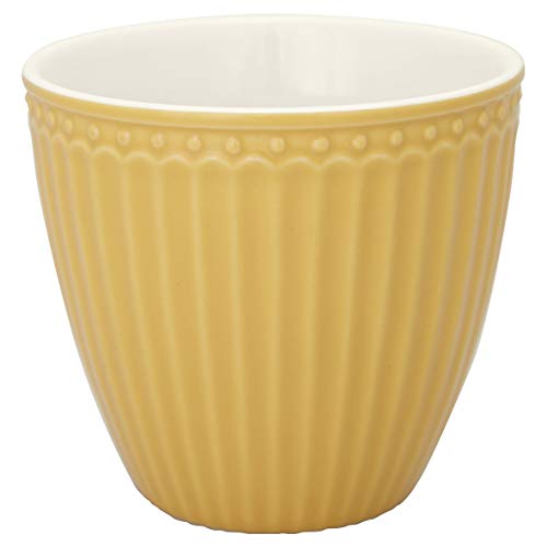 GreenGate - Tasse, Latte Cup - Alice - Porzellan - Honey Mustard - 300 ml von GreenGate